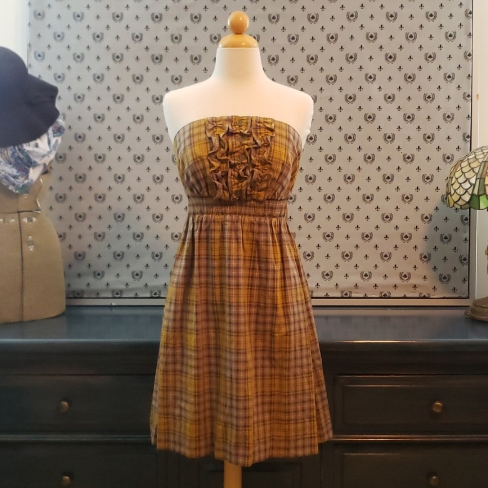 Maeve for Anthropology Strapless Dress